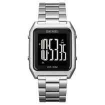 Relògio Masculino Digital Skmei 1879 Sibk Silver Black