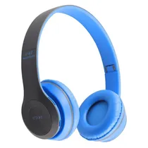 Fone de Ouvido Sem Fio P47 Plus com Bluetooth 5.0 - Preto/Azul