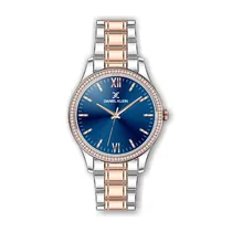 Relógio Analógico Feminino Daniel Klein Premium DK.1.12429-5 - Rosa Ouro e Prata
