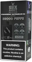 Vape Descartável Sex Addict BY Dan Bilzerian S280 Strawberry Watermelon Ice 28000 Puffs