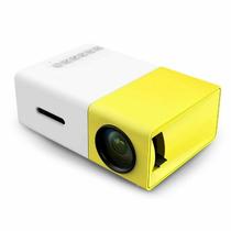 Mini Projetor LED Multimedia Portatil TGT / LCD / 10-18W / Wifi / HD / com Controle Remoto - Amarelo/ Branco