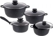 Jogo de Utensíllios de Cozinha Edenberg - EB-9180 Preto (8 PCS)