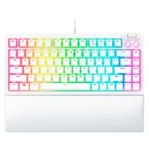 Teclado Gamer Razer Blackwidow V4 RZ03-05001700-R3M1 RGB Layout 75% - Branco
