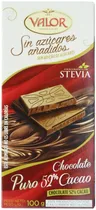 Chocolate Valor Puro 52% Cacau Sem Adição de Açúcar 100 GR