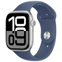 Apple Watch S10 42MM MWWA3LW/A Silver Aluminum Demin Sport Band s/M GPS Caixa Feia