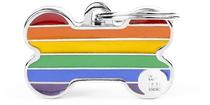 Medalha de Identificacao Myfamily Rainbow Osso Pequeno BH54S