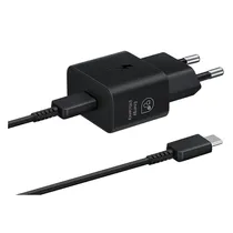 Carreg p/Tomada Samsung EP-T2510XBEGWW Usbc-C+Cabo USB-C 25W/5A Black