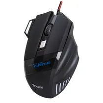 Mouse Optical Gamer Yookie YE05 com Fio / 2400DPI / 7 Botões / RGB - Preto