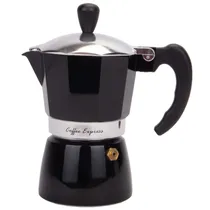 Cafeteira Italiana de Alumínio 2 Xícaras 100ML Preto