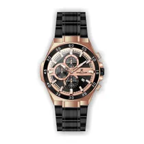 Relógio Analógico Masculino Daniel Klein Exclusive DK.1.12362-6 - Preto e Rosa Ouro
