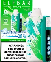 Vape Descartável Elf Bar Ice King - Sour Apple Ice 40000 Puffs