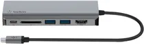 Mini Hub USB-C 6 Portas Belkin - AVC008BTSGY - 100W