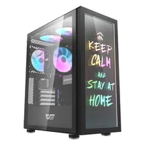 Gabinete Gamer Darkflash DK210 Graffiti Argb Mid Tower - Preto