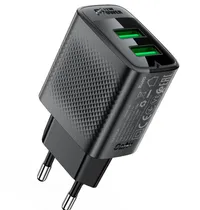 Carregador Acefast A86 12W 2USB-A Negro  Carregador ...