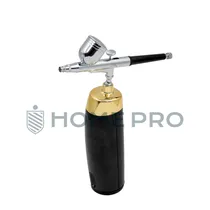 Aerógrafo Cordless Kit com Compressor - Preto/Dourado