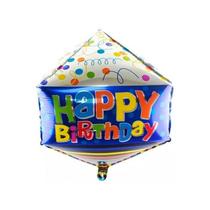 Balao para Festas Cubo Happy Birthday YSBL330