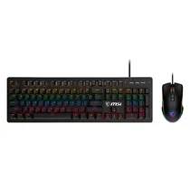 Kit Teclado e Mouse MSI Forge GK300 S11-04US20N-HH9 RGB USB Ingles - Preto