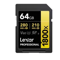 Cartão de Memoria SD 64GB Lexar Profissional Gold 280-210MB/s