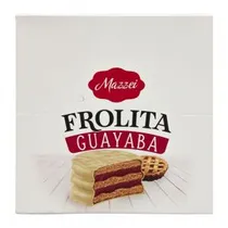 Alfajor Mazzei Recheado Doce de Goiaba Cobertura Chocolate Branco Caixa 12X65G