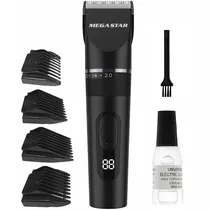 Máquina de Cortar Cabelo Megastar GWE038 Profissional Recarregável - Preta