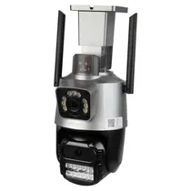 Câmera de Segurança IP Satellite A-CAM009D - 4MP - Wi-Fi - 2 Antenas - Cinza e Preto