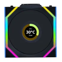 Cooler Fan de Gabinete Lian Li Uni Fan Wireless LCD 120 12SLLCD1W1B, PWM 4-Pinos, 120MM, com L-Wireless Controller, Preto