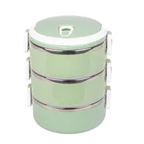 Marmita Dupla Aço Inox Vedação Térmica 3 Compartimentos Box Cor A Definir