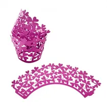 Kit Wraps para Cupcakes Trevo W08 Lilas 25PCS
