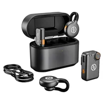 Microfone Lapela Hollyland Lark M2S Mini Combo Sem Fio para Smartphone - Preto (2TX+2RX)