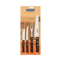 Kit de Cuchillos + Tenedor Tramontina Churrasco 222996 4 Piezas