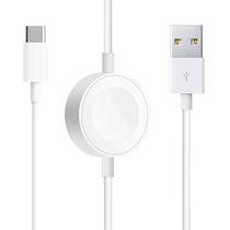 Cabo Carregador Magsafe 2 En 1 para Relogio USB-A USB-C / 1.7 Metros - Branco