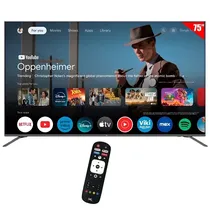 Smart TV LED 75" Mtek MK75FSGU 4K Ultra HD Google TV Wi-Fi/Bluetooth com Conversor Digital