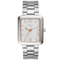 Relógio Analógico Fossil Atwater ES4157 Masculino - Prata, Branco