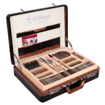 Jogo de Talheres Trilium Gold 84 Peças com Maleta