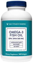 The Vitamin Shoppe Omega 3 Fish Oil 500MG (240 Softgels)