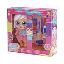 Muñeca Divertoys MY Little Dolls Pintar Y Repintar Glitter 8292