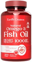 Earth's Creation Omega 3 Fish Oil 1000MG (200 Softgels)