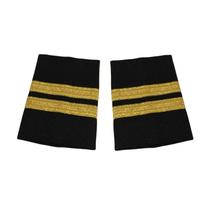 Pilot Uniform Epaulets/Paleteras 2-Bar Gold Metallic Black WAPX700-2GM