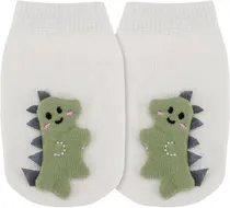 Meia Antiderrapante Dino Verde Buba - 14544 - PP