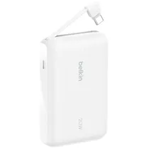 Carregador Portátil Belkin Boostcharge BPB021FQWH com Cabo Integado USB-C / 20W / 10000MAH - Branco