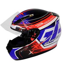 Capacete MT Helmets Revange Replica GP Gloss Pearl - Fechado - Tamanho s - Branco/Azul/Vermelho