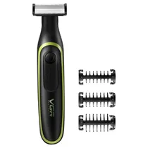 Barbeador Elétrico VGR V-017 - Recarregável - Preto e Verde