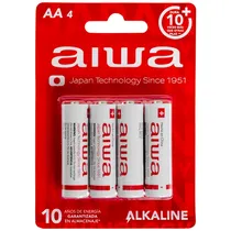 Pilha Alcalina AA Aiwa LR6 AWBAPLR6P41 1.5V - 4 Unidades