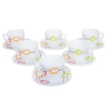 Jogo de Xícaras de Porcelana 6 Pçs