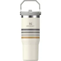 Garrafa Térmica Stanley The Iceflow Flip Straw Tumbler 887ML - Cream Ash Stripe