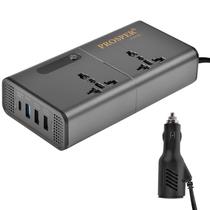 Inversor de Energia para Carro Prosper P-0110 com 3USB e 110 ~ 60HZ - Cinza/Preto