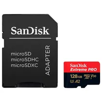 Cartão de Memória Micro SD 128GB Sandisk Extreme Pro 200-90MB U3 4K