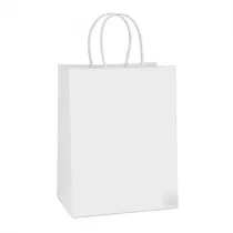 Sacola de Papel Tamanho Medio Branco
