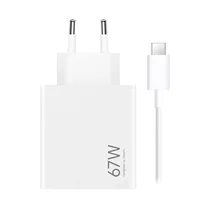 Carregador / Adaptador de Parede Xiaomi Gan 67W USB-C / + Cabo USB-C - USB-C - Branco