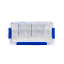Marine Caja de Pesca Tackle Box MS250 Seda 11.8 CM X 23 CM X 3 CM Transparente+Azul